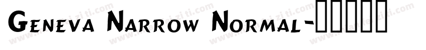 Geneva Narrow Normal字体转换